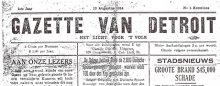 De Gazette van Detroit bestaat 100 jaar